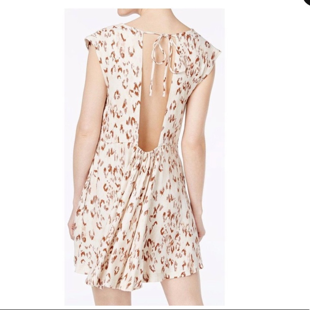 Fake Love Animal Print Crepe Mini Casual Dress